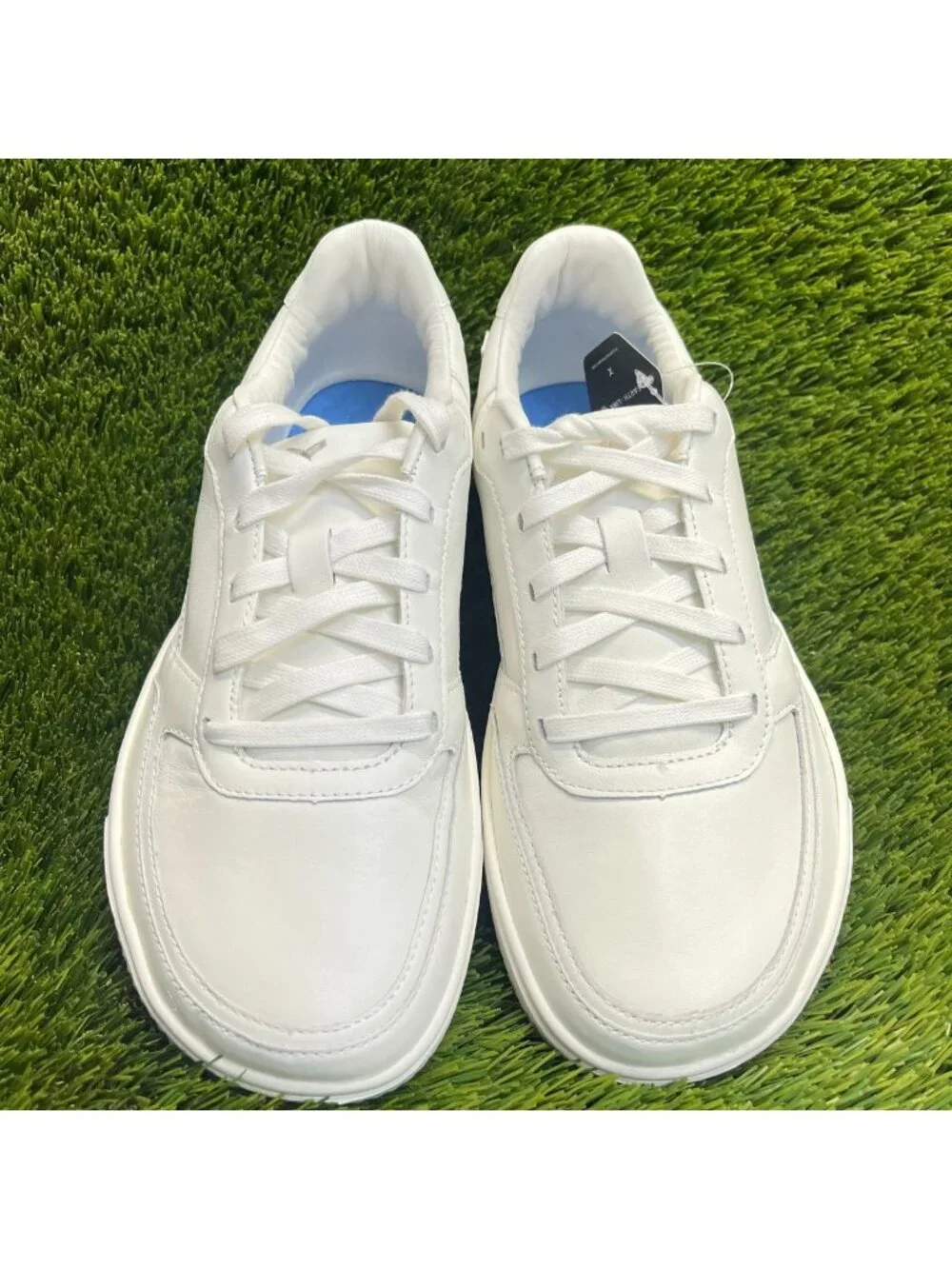 Flux Footwear Adapt Leather Trainer White Mens Size 9 Athletic Shoes Sneakers